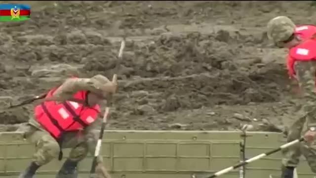 During the exercises, the PMP-M pontoon-bridge park