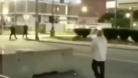 Classic: Rioter Gets Tackled Into Light Post