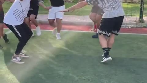 Funny soccer dance