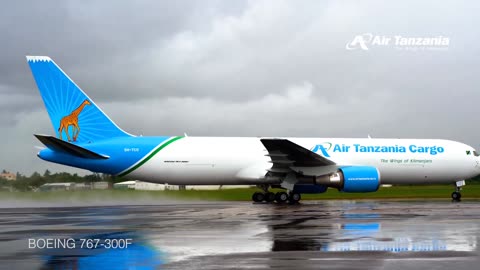 Air tanzania Cargo arriving at Dar es salaam airport