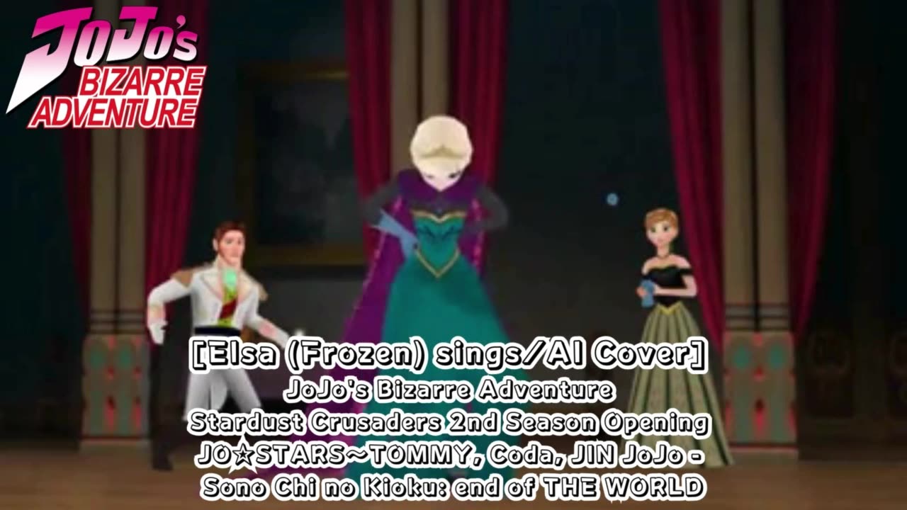 [Elsa (Frozen) sings/AI Cover] JJBA SC Opening 2 JO☆STARS:TOMMY, Coda, JIN - JoJo: Sono Chi no Kioku