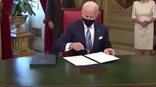 Biden signs proclamations in first acts as president