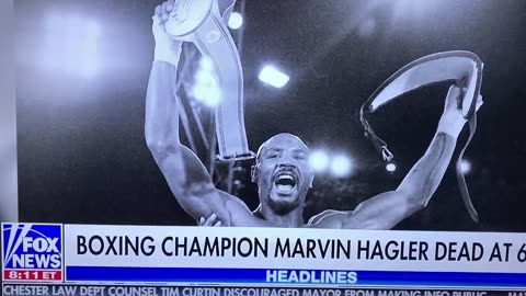 Wow ! Fox News just casually reported that Marvin Hagler died from the vaccine 👀
