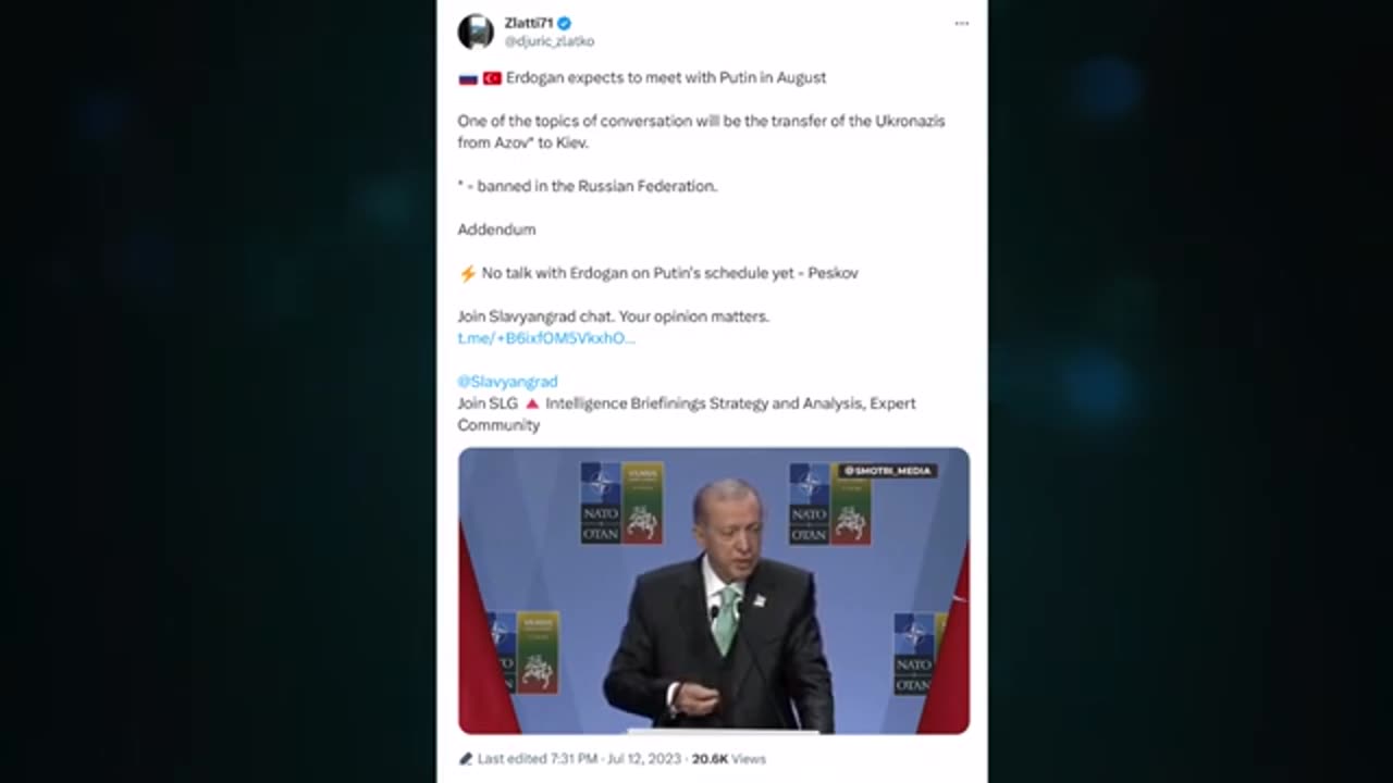 NATO Vilnius Summit Day 2. Biden, Russia cease its attacks on Russia. U/1