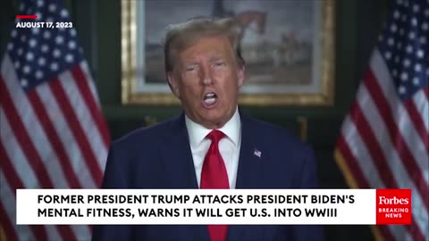 BREAKING NEWS: trump claims that Biden will lead U.S. into word war 3, is 'Mental Catastrophe'