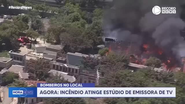 Incêndio atinge estúdio de emissora de televisão