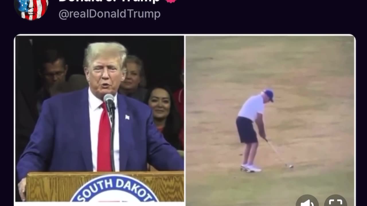 Trump posts Video about Joe Biden's Golf Game