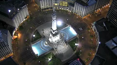 May 31, 2020 - Monument Circle in Indianapolis at 9:15 PM