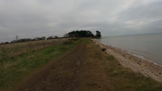 Hiking by the sea. Speedlapse