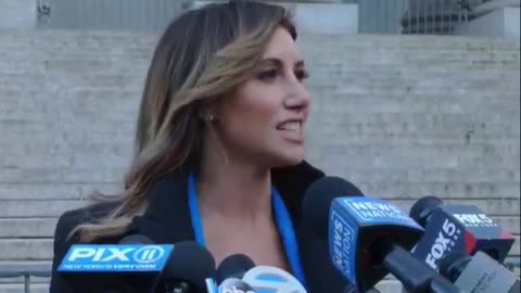 Trump lawyer Alina Habba Makes a Statement to the Media About the Civil Case Against Trump