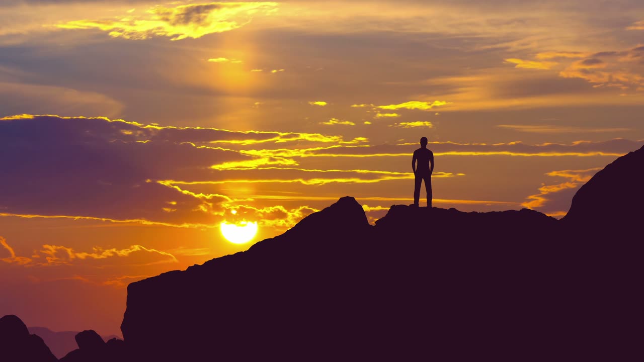 Man standing on the rock