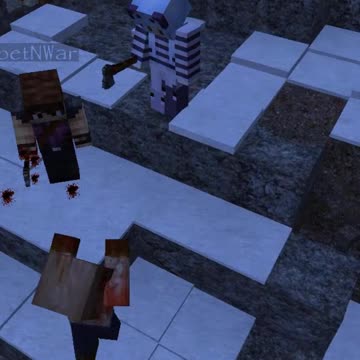Minecraft Hardcore Zombie Snowball Fight HD #shorts 2