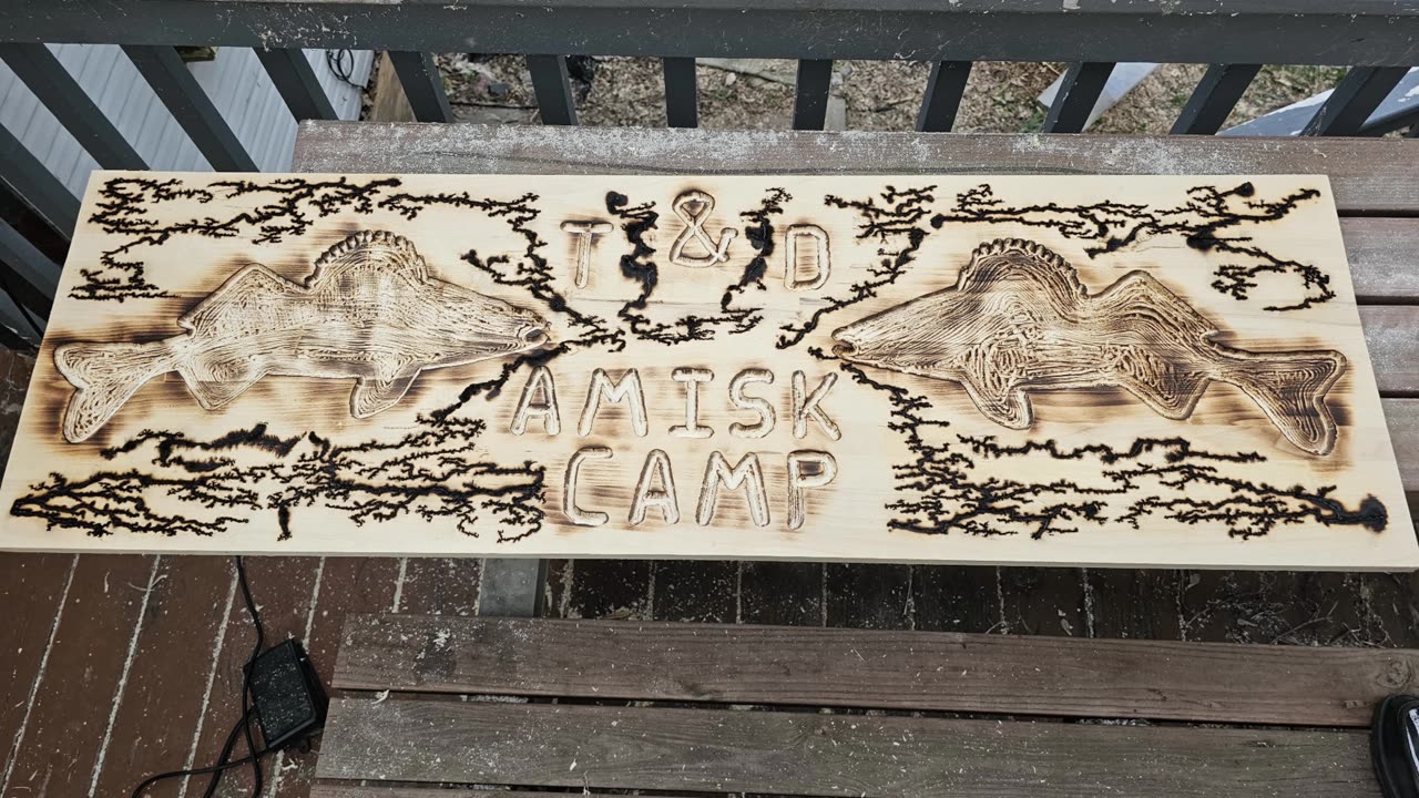 T&D Amisk Camp Lightning Sign