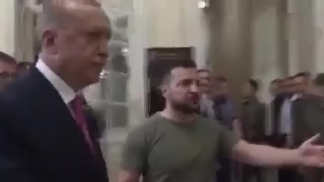 Erdogan brought an impressive delegation with him to the talks in Kiev.