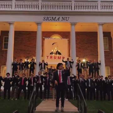 Frat boys celebrate landslide victory.