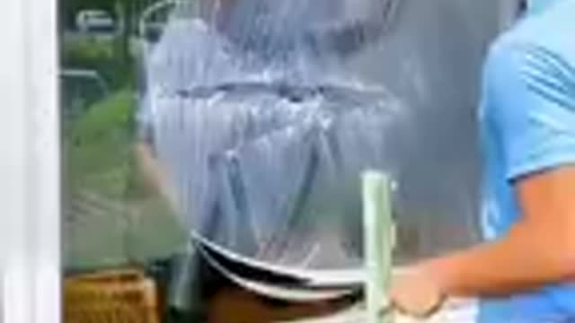 Satisfying Job! 💯🧼 #satisfying #satisfyingsounds #oddlysatisfying #windowcleaning #shorts