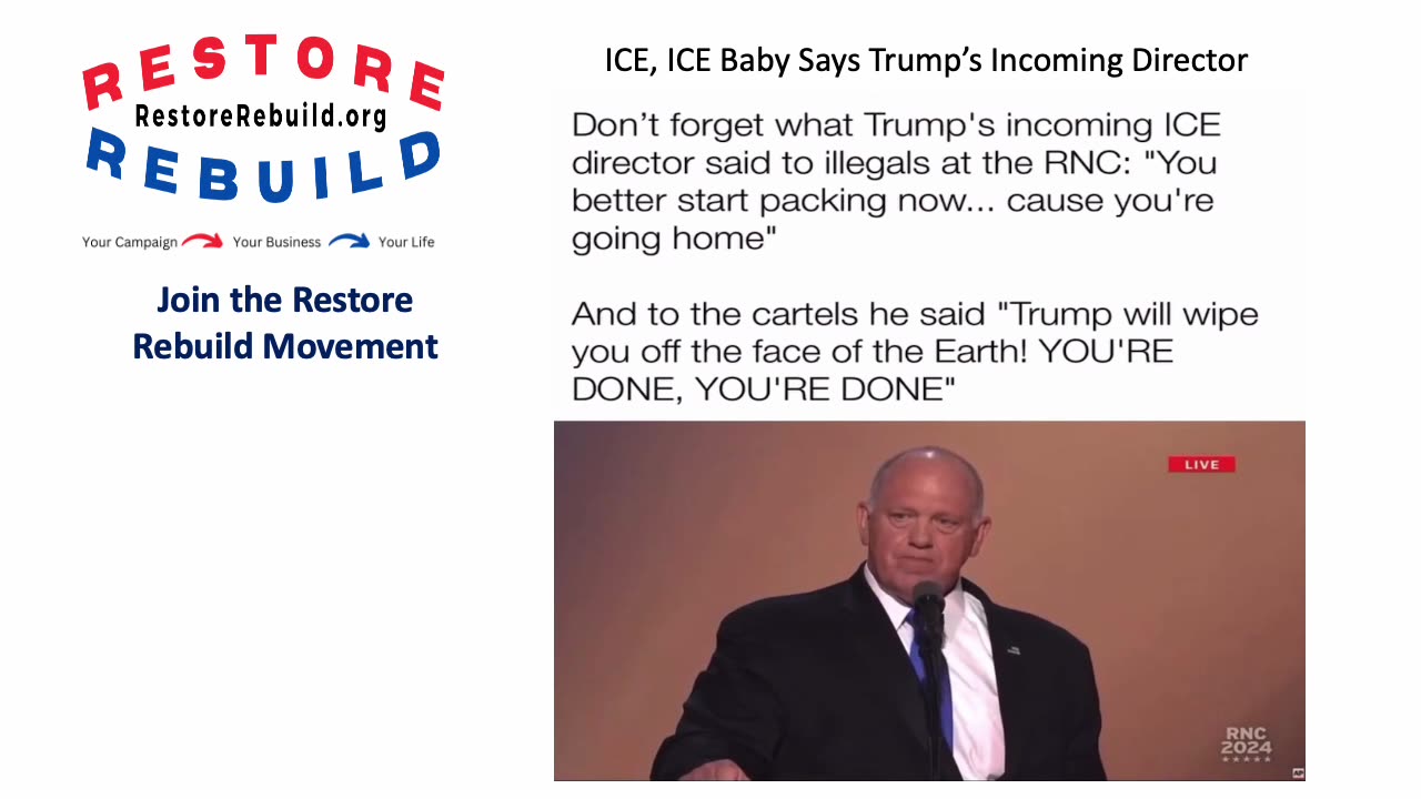 ICE, ICE Baby Says Trump's Incoming ICE Director