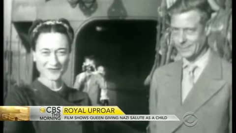 Queen Elizabeth giving Nazi salute as a child