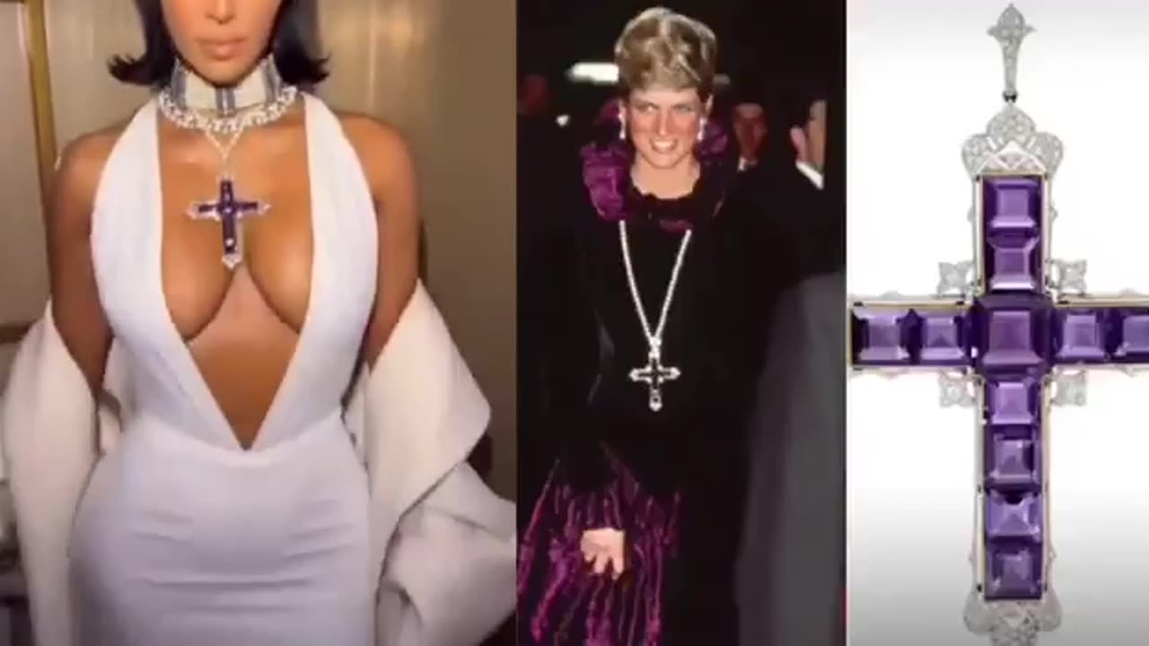 At A Public Event, Kim Kardashian Wore Princess Diana’s Iconic Cross Necklace