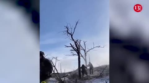 Fierce battle in the snowy weather in the direction of Bakhmut - Attack with techniques