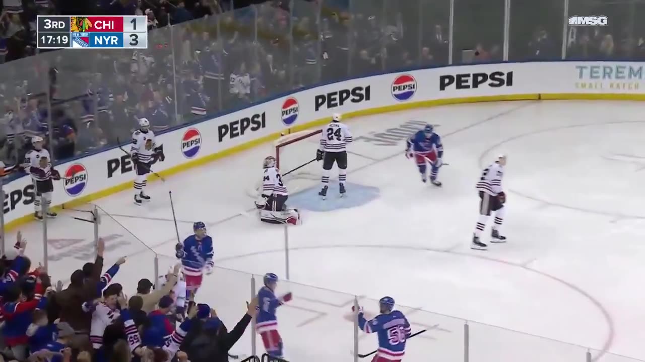 CHI@NYR: Vesey scores goal against Petr Mrazek
