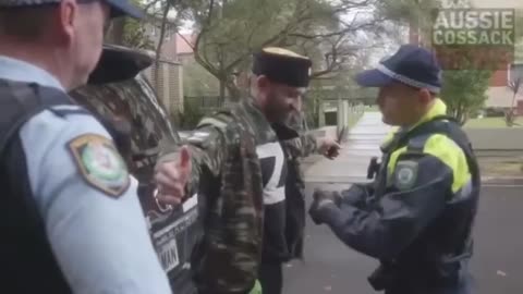 Australian Police Stop and Search a Russian Z Loser
