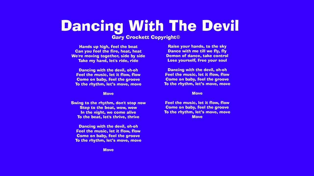 Dancing With The Devil Song