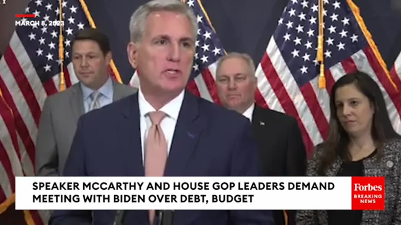 SPEAKER MCCARTHY AND HOUSE GOP LEADERS DEMAND MEETING WITH BIDEN OVER DEBT, BUDGET