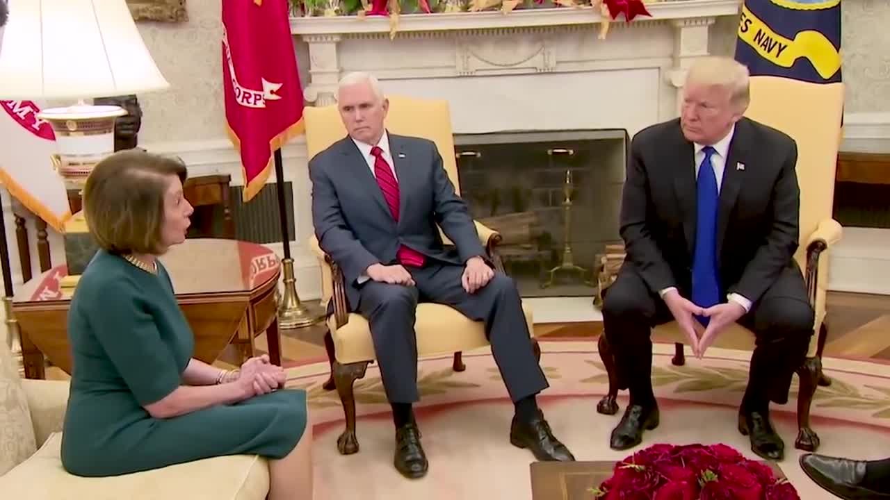 Watch the full, on-camera shouting match between Trump, Pelosi and Schumer