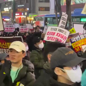 Seoul, South Korea: Vaccine passport/mandate protest Jan. 8, 2022
