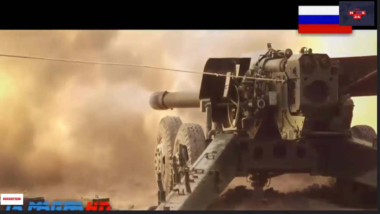 Russian Powerful Artillery Guns in Combat Action