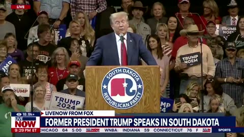 Trump speaks in South Dakota, receives endorsement from Gov. Kristi Noem
