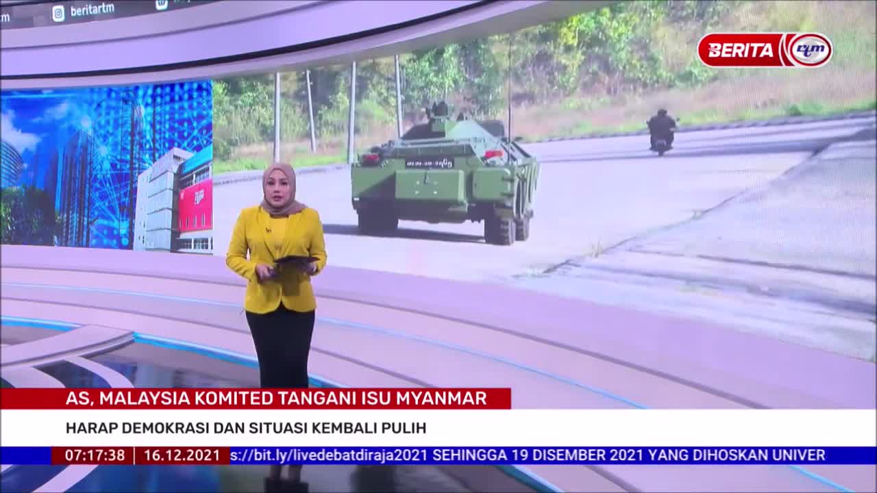16 DIS 2021 BERITA PAGI – AS, MALAYSIA KOMITED TANGANI ISU MYANMAR