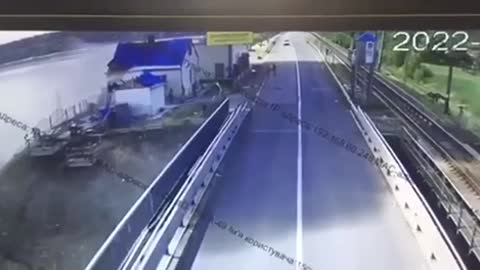 Russian precision missile hits bridge.