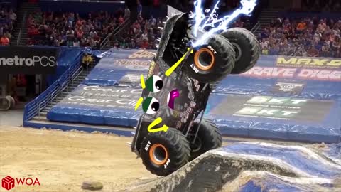 Crazy Monster Truck Freestyle Moments #2 - Monster Jam highlight Craziest Crashes