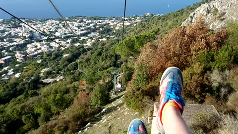 Capri, Italy - Chair lift to Mount Solaro - Beautiful scenery around the world