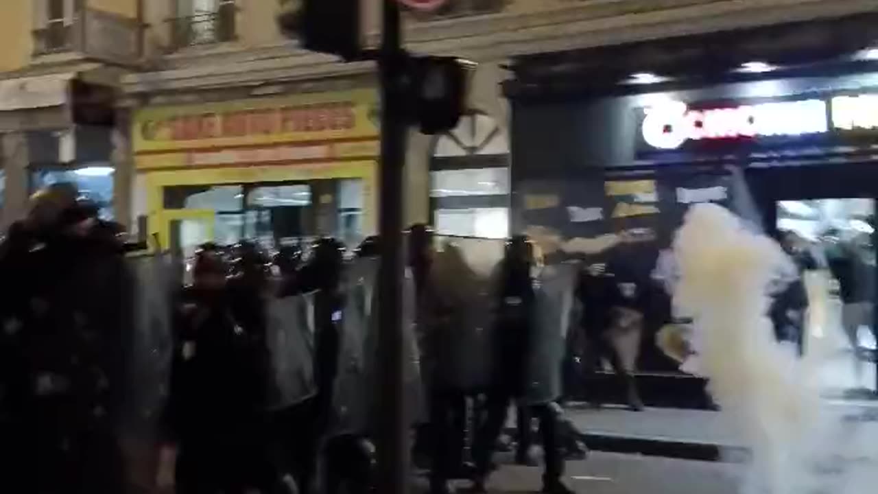 LYON France, Images of a regime that can only hold on by using the most brutal violence (Mar 20, 2023)