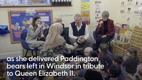Queen Consort delivers Paddington toys to nursery for teddy bear's picnic