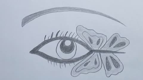 Eye sketch | butterfly drawing