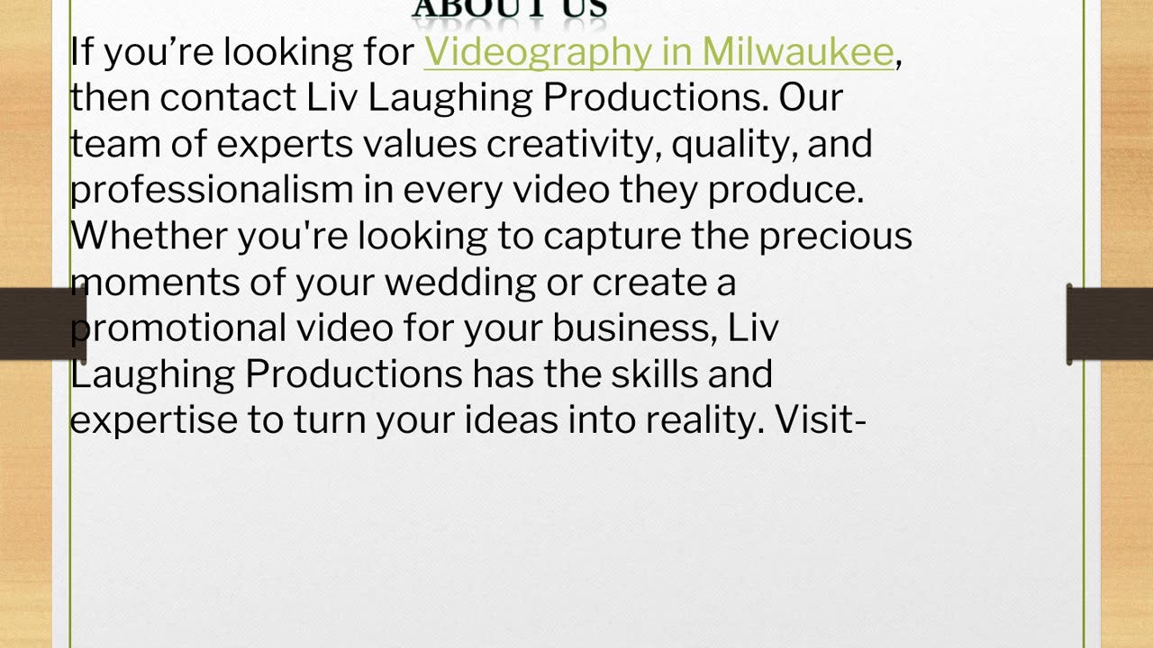 The best Videography in Milwaukee