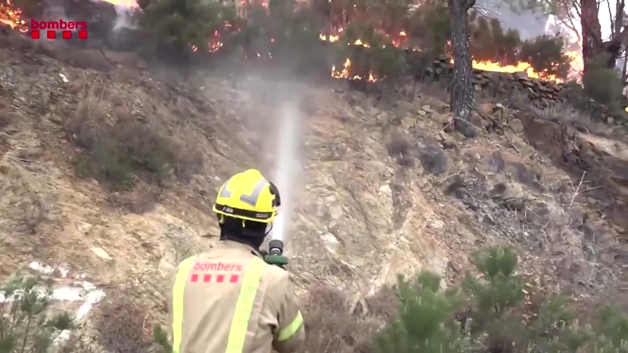 Wildfires rage along French-Spanish border