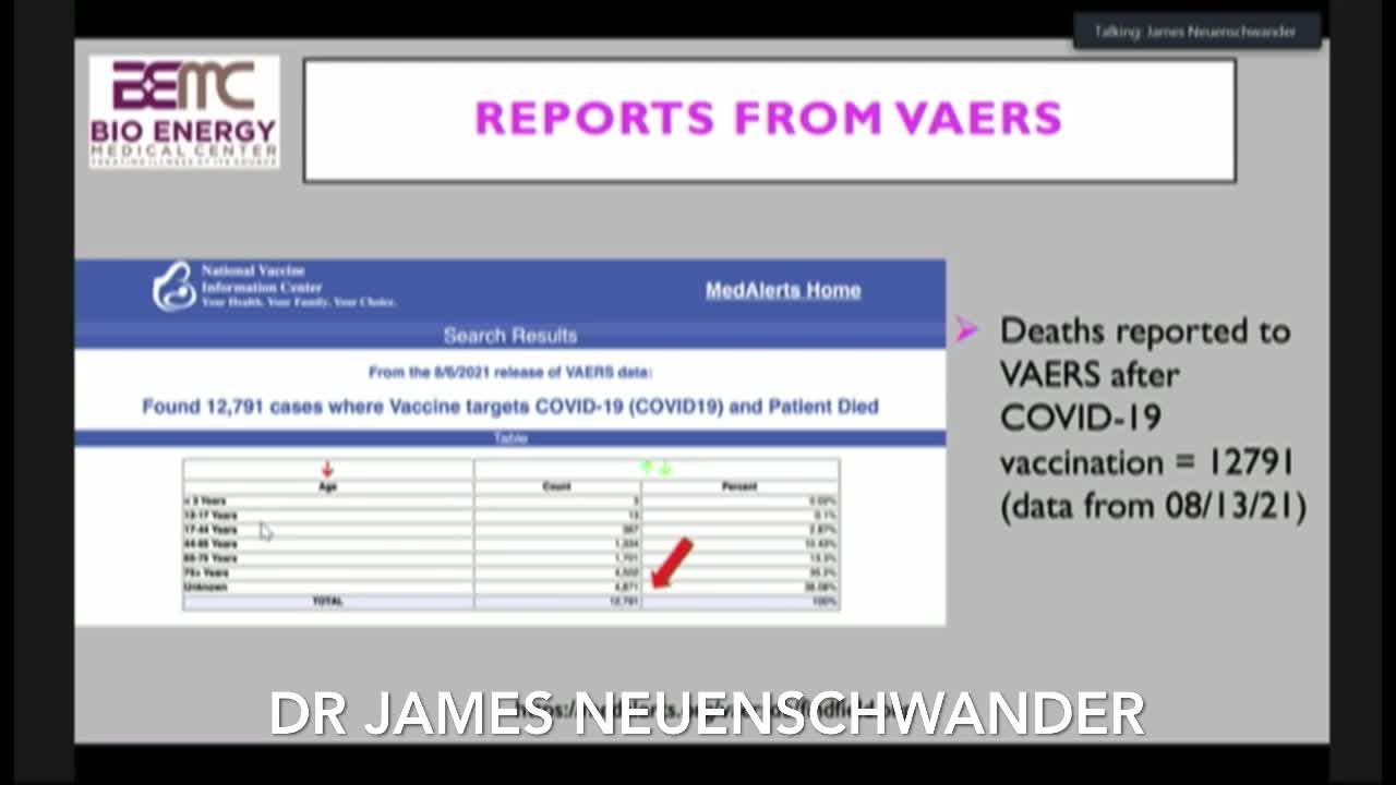 Dr. James Neuenschwander: CV19VX is Killing People & Does Not Stop the Spread