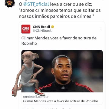 O @STF_oficial leva a crer ou se diz; "somos criminosos temos que soltar os nossos irmãos parceiros de crimes "