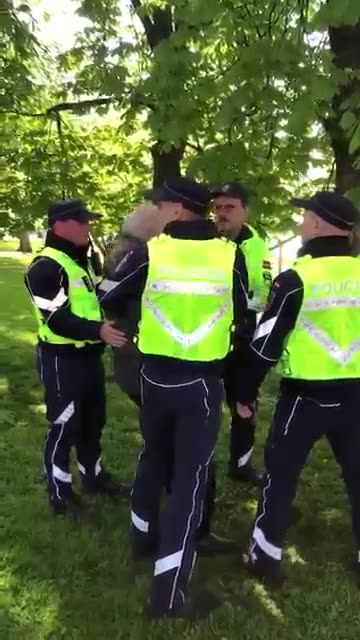 Police officers in Latvia detained a man while trying to lay flowers at the monument.