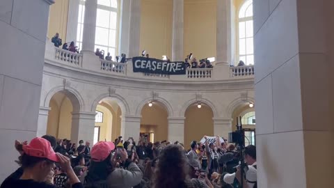 INSURRECTION: Hamas sympathizers entered the Capitol Cannon Bldg Rotunda to protest