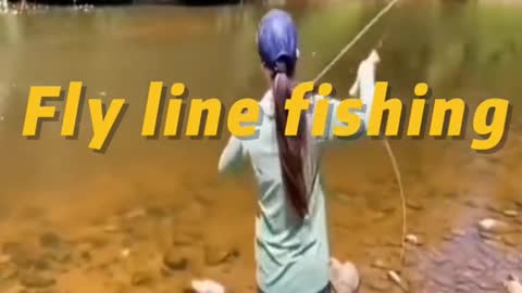 Fly line fishing