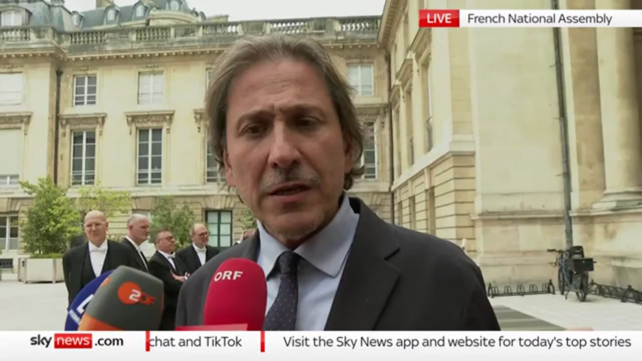 Newly-elected arrive at France's National Assembly Sky News