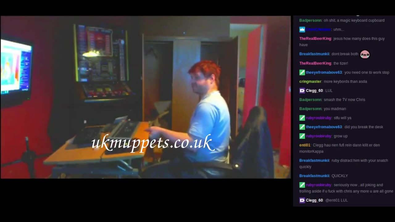 Chris Smashes His Keyboard And Table