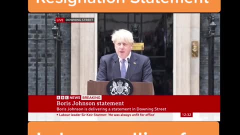 Boris Johnson Resignation Statement