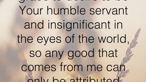 I Desire Humility Prayer